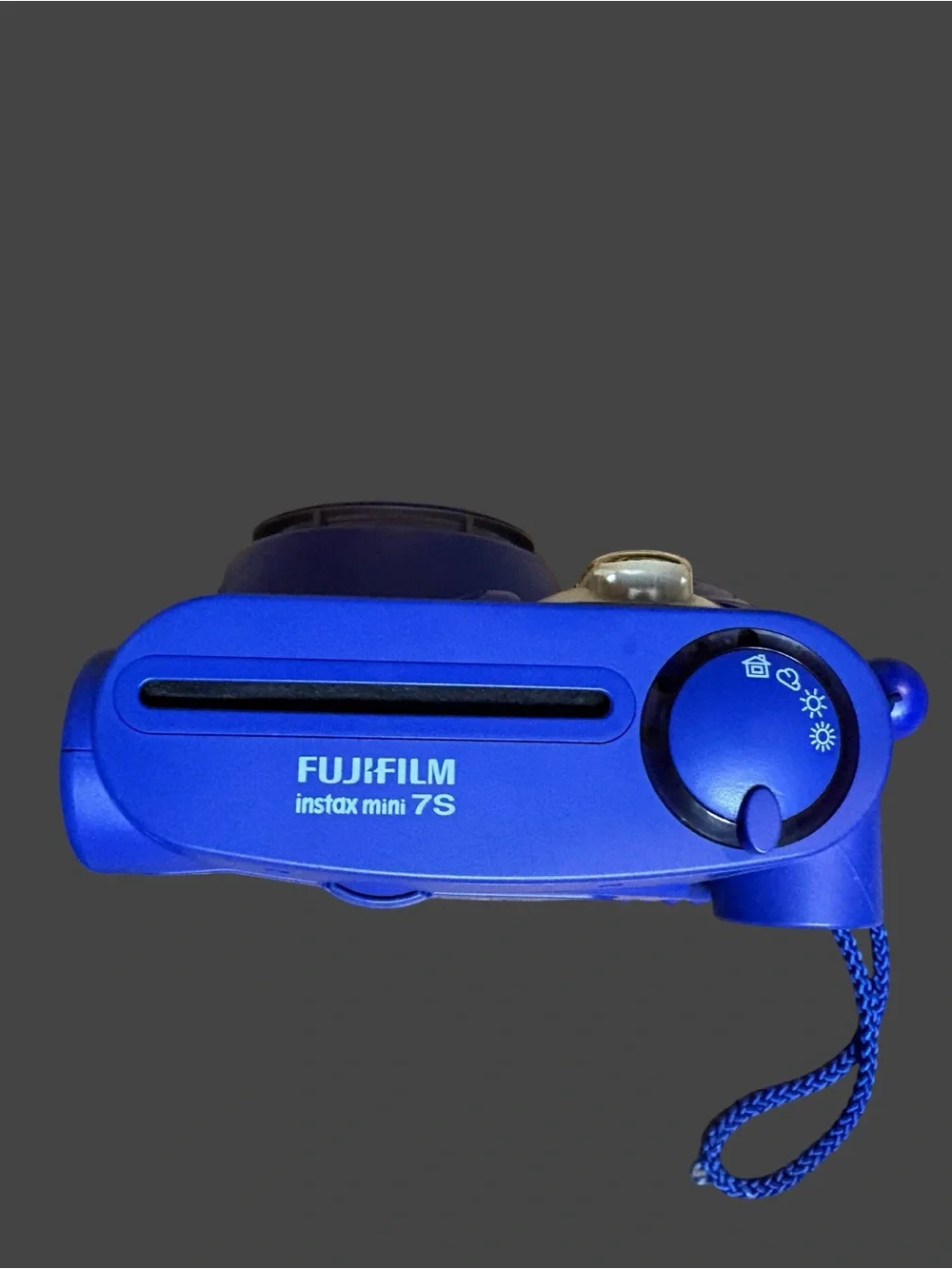 Fujifilm Instant Camera in Bright Blue with Black Case